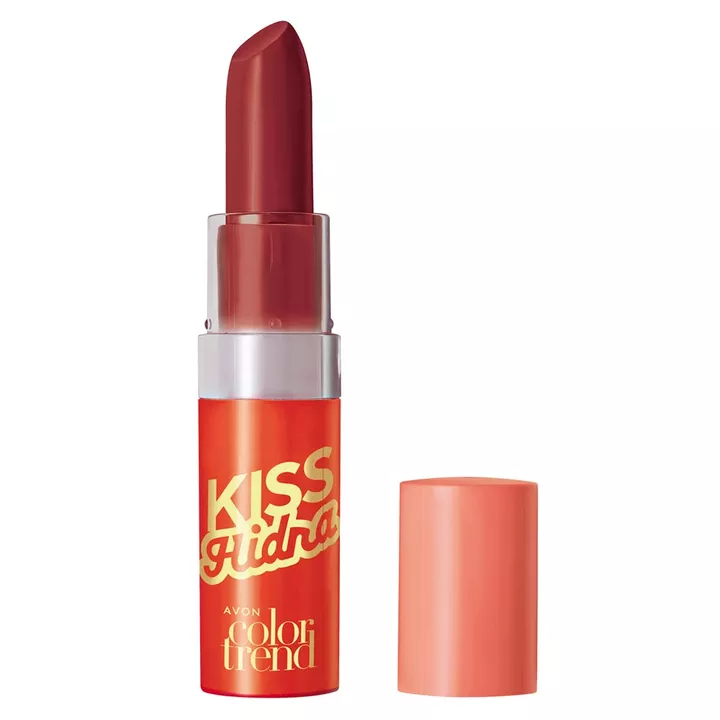 Color Trend Avon Kiss Hidra Batom cor Vermelho Café